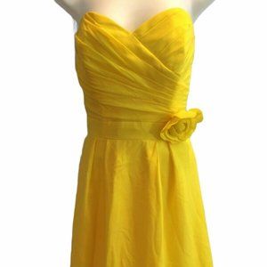 Jasmine Strapless Yellow Dress Size 10